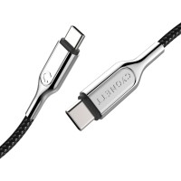 Cygnett Armoured Braided USB-C naar USB-C 100W oplaadkabel 1 meter - Zwart