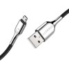 Cygnett Armoured Braided USB-A naar Micro USB 12W oplaadkabel 2 meter - Zwart
