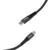 Mobilize Strong Nylon USB-C naar Apple Lightning 60W oplaadkabel 1 meter - Zwart