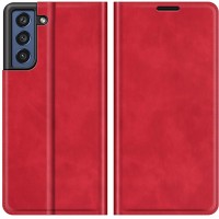 Just in Case Wallet Case Magnetic voor Samsung Galaxy S21 Plus - Rood