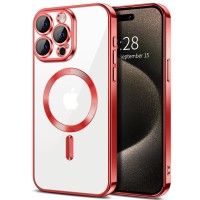 Techsuit Luxury Crystal Back Cover hoesje met MagSafe voor Apple iPhone 15 Pro - Rood