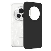 Techsuit Black Silicone Back Cover voor HONOR Magic6 Pro - Zwart
