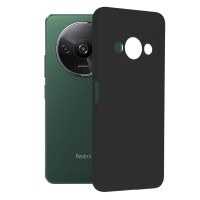 Techsuit Black Silicone Back Cover voor Xiaomi Redmi A3 - Zwart
