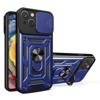 Techsuit Camshield Back Cover voor Apple iPhone 15 - Blauw
