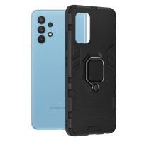 Techsuit Shield Silicone Back Cover voor Samsung Galaxy A32 - Zwart