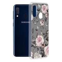 Techsuit Marble Back Cover voor Samsung Galaxy A20e - Bloom of Ruth Gray
