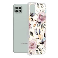 Techsuit Marble Back Cover voor Samsung Galaxy A22 5G - Chloe White