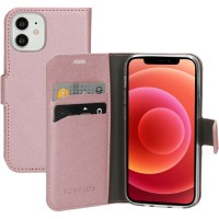 Mobiparts Saffiano Wallet Case hoesje voor Apple iPhone 12 Mini - Roze