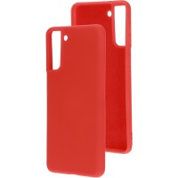 Mobiparts Silicone Back Cover hoesje voor Samsung Galaxy S21 Plus - Rood
