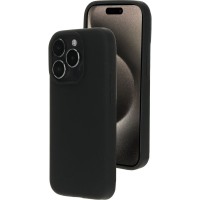Mobiparts Silicone Back Cover hoesje met MagSafe voor Apple iPhone 15 Pro - Zwart