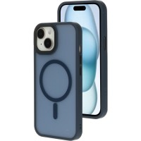 Mobiparts Hardcover Back Cover hoesje met MagSafe voor Apple iPhone 15 - Donkerblauw