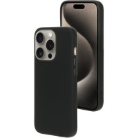 Mobiparts Silicone Back Cover hoesje voor Apple iPhone 15 Pro - Zwart