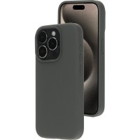 Mobiparts Silicone Back Cover hoesje voor Apple iPhone 15 Pro - Donkergrijs