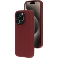 Mobiparts Silicone Back Cover hoesje voor Apple iPhone 15 Pro - Donkerrood