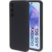 Mobiparts Silicone Back Cover hoesje voor Samsung Galaxy A55 - Zwart