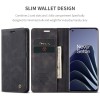 CASEME Retro Wallet Case voor OnePlus 10 Pro - Zwart