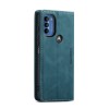 CASEME Retro Wallet Case voor Motorola Moto G71 5G - Blauw