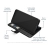 Mobilize Echt Leren Wallet Case voor Samsung Galaxy A55 - Zwart