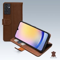 Mobilize Echt Leren Wallet Case voor Samsung Galaxy A25 - Bruin