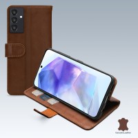 Mobilize Echt Leren Wallet Case voor Samsung Galaxy A55 - Bruin