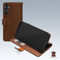 Mobilize Echt Leren Wallet Case voor Samsung Galaxy A05s - Bruin
