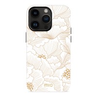 MIO Back Cover hoesje met MagSafe voor Apple iPhone 14 Pro - White Roses