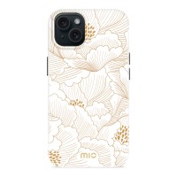 MIO Back Cover hoesje met MagSafe voor Apple iPhone 15/14/13 - White Roses
