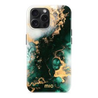 MIO Back Cover hoesje met MagSafe voor Apple iPhone 15 Pro - Green Marble