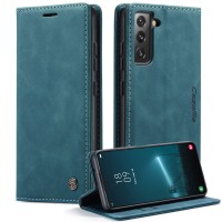 CASEME Retro Wallet Case voor Samsung Galaxy S22 Plus - Blauw
