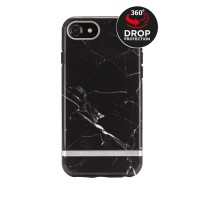 Richmond & Finch Freedom Series Back Cover voor Apple iPhone 6/6S/7/8 / iPhone SE 2022/2020 - Black Marble/Silver