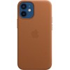 Apple Echt Leren Back Cover met MagSafe voor Apple iPhone 12 Mini - Saddle Brown