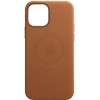 Apple Echt Leren Back Cover met MagSafe voor Apple iPhone 12 Mini - Saddle Brown