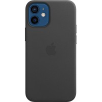 Apple Echt Leren Back Cover met MagSafe voor Apple iPhone 12 Mini - Black