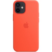 Apple Silicone Back Cover met MagSafe voor Apple iPhone 12 Mini - Electric Orange