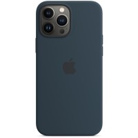 Apple Silicone Back Cover met MagSafe voor Apple iPhone 13 Pro Max - Abyss Blue