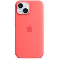 Apple Silicone Back Cover met MagSafe voor Apple iPhone 15 - Guave