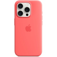 Apple Silicone Back Cover met MagSafe voor Apple iPhone 15 Pro - Guave