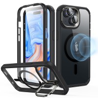 ESR Armor Tough Kickstand 360 Case met MagSafe voor Apple iPhone 15 - Zwart