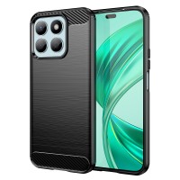 Techsuit Carbon Silicone Back Cover voor HONOR X8b - Zwart