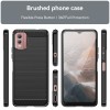 Techsuit Carbon Silicone Back Cover voor Nokia C32 - Zwart