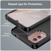 Techsuit Carbon Silicone Back Cover voor Nokia C32 - Zwart