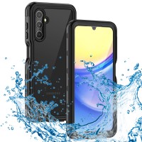 Shellbox Waterproof IP68 hoesje voor Samsung Galaxy A15 4G/5G - Zwart