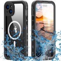 Shellbox Waterproof IP68 hoesje met MagSafe voor Apple iPhone 15 Plus - Zwart