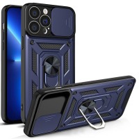 Techsuit Camshield Back Cover voor Apple iPhone 13 Pro Max - Blauw