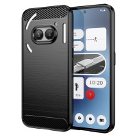 Techsuit Carbon Silicone Back Cover voor Nothing Phone (2a) - Zwart