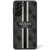 Guess 4G Printed Stripe Hard Case Back Cover voor Samsung Galaxy S23 Ultra - Zwart