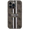Guess 4G Printed Stripes Hard Case Back Cover met MagSafe voor Apple iPhone 13 Pro Max - Bruin