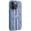Guess 4G Printed Stripes Hard Case Back Cover met MagSafe voor Apple iPhone 14 Pro Max - Blauw