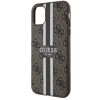 Guess 4G Printed Stripes Hard Case Back Cover met MagSafe voor Apple iPhone 11 / iPhone XR - Bruin