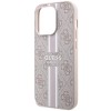 Guess 4G Printed Stripes Hard Case Back Cover met MagSafe voor Apple iPhone 15 Pro - Roze